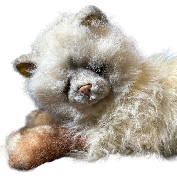 VTG Russ Berrie Yomiko Realistic Himalayan Cat Kitten Green Eyes Korea HTF - Picture 4 of 16